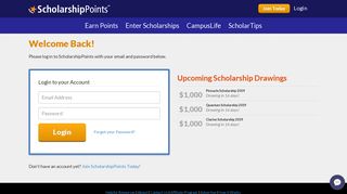 Log in to Your Account | ScholarshipPoints.com