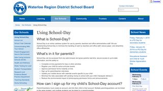 Using School-Day (Waterloo Region District School Board)