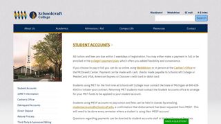 Student Accounts - Schoolcraft College