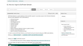 How do I login to SciFinder Scholar - LibAnswers