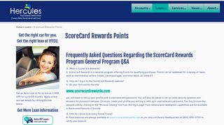 ScoreCard Rewards Points - Federal Family FCU