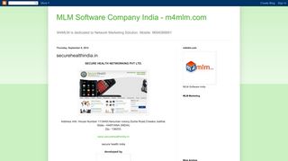 securehealthindia.in - MLM Software Company India