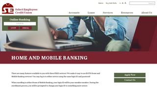 Home and Mobile Banking - Select Employees CU