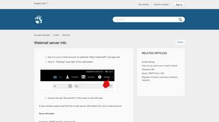 Webmail server info – Servage Helpdesk
