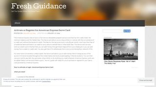 Activate or Register for American Express Serve Card « Fresh Guidance