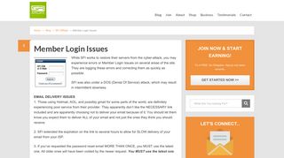 SFI Member Login Issues after a DOS (Denial Of Service) attack