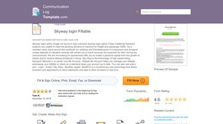 Skyway login Fill Online, Printable, Fillable, Blank - communication-log ...