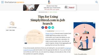 Tips for Using SimplyHired.com to Job Search - The Balance Careers