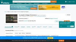 St. Joseph's College of Commerce, Bangalore - Courses, Placement ...