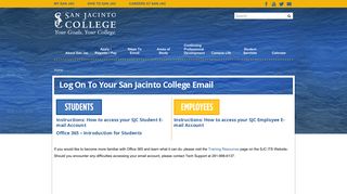 Log On to Your San Jacinto College Email