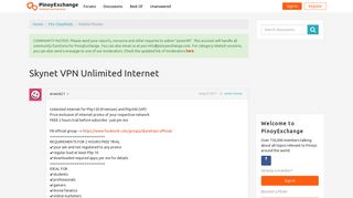 Skynet VPN Unlimited Internet — PinoyExchange.com
