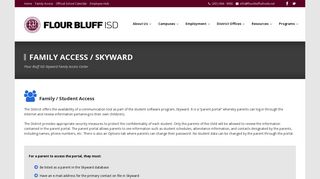 Flour Bluff ISD » Family Access / Skyward