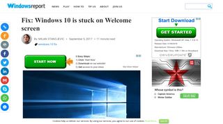 Fix: Windows 10 is stuck on Welcome screen - Windows Report