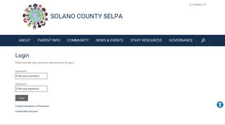 Login - Solano County SELPA