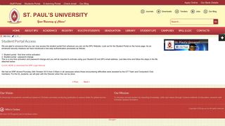 Student Portal Access - St. Paul's University