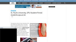 St. Paul's University, SPU Student Portal: students.spu.ac.ke - Explore ...