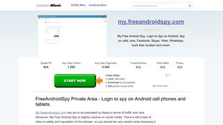 My.freeandroidspy.com website. FreeAndroidSpy Private Area - Login ...