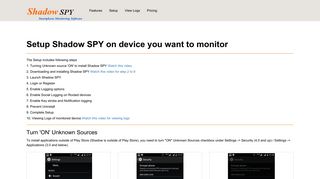 Setup Shadow SPY on target mobile with few steps to start spying ...