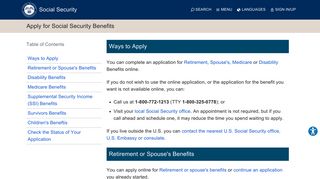 Apply for Social Security Benefits | Social Security Administration