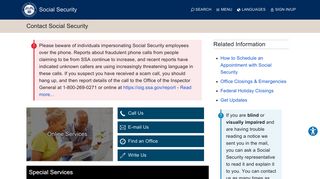 Contact Social Security | Social Security Administration