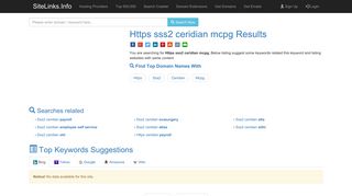 Https sss2 ceridian mcpg Results For Websites Listing - SiteLinks.Info