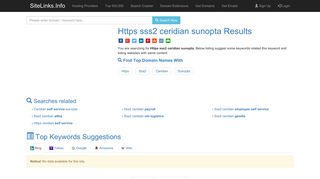 Https sss2 ceridian sunopta Results For Websites Listing