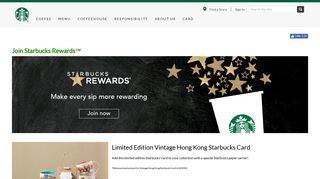 Card | Starbucks Coffee Company - Starbucks® Hong Kong