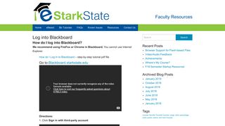 Log into Blackboard | eStarkState Teaching and ... - Stark State College