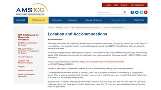 Location and Accommodations - American Meteorological Society