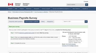 Business Payrolls Survey - Statistics Canada