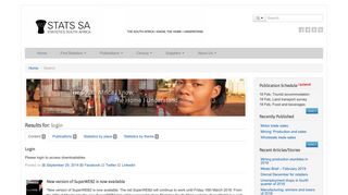 login | Search Results | Statistics South Africa