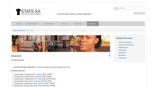 Vacancies | Statistics South Africa