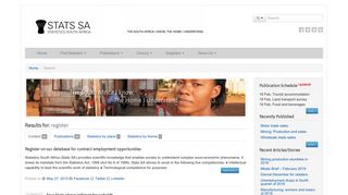 register | Search Results | Statistics South Africa