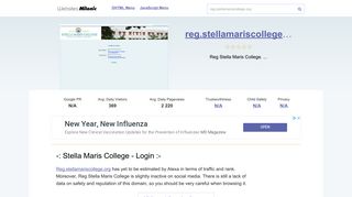 Reg.stellamariscollege.org website. -: Stella Maris College - Login :-.