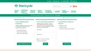 My Account - Login | Stericycle