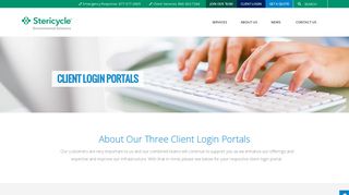 Client Login Portals | Stericycle Environmental Solutions