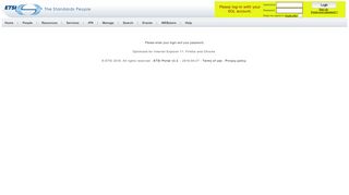 Login Page - ETSI Portal