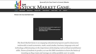The Stock Market Game of Texas — The Texas Council on Economic ...