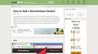 How to Add a StumbleUpon Button: 4 Steps (with Pictures) - wikiHow