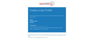Create Account - Turnitin