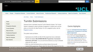 Turnitin Submissions | Home - UCL - London's Global University