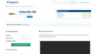 Subscribe-HR Reviews and Pricing - 2019 - Capterra