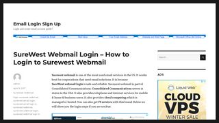 SureWest Webmail Login - How to Login to Surewest Webmail