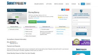 SurveySavvy Ranking and Reviews - SurveyPolice