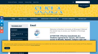 SUSLA EmaiL - Email | Southern University Shreveport Louisiana
