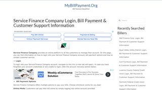 Service Finance Company Login, Bill Payment & Customer Support ...