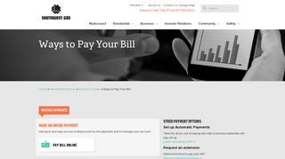 Southwest Gas: Ways to Pay Your Bill