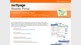 Swiftpage Reseller Portal