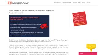 How I applied for Switzerland Visa from New York sucessfully