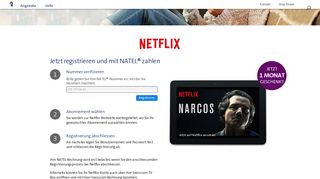 NETFLIX Abo mit NATEL® Pay über die monatliche Swisscom Mobile ...